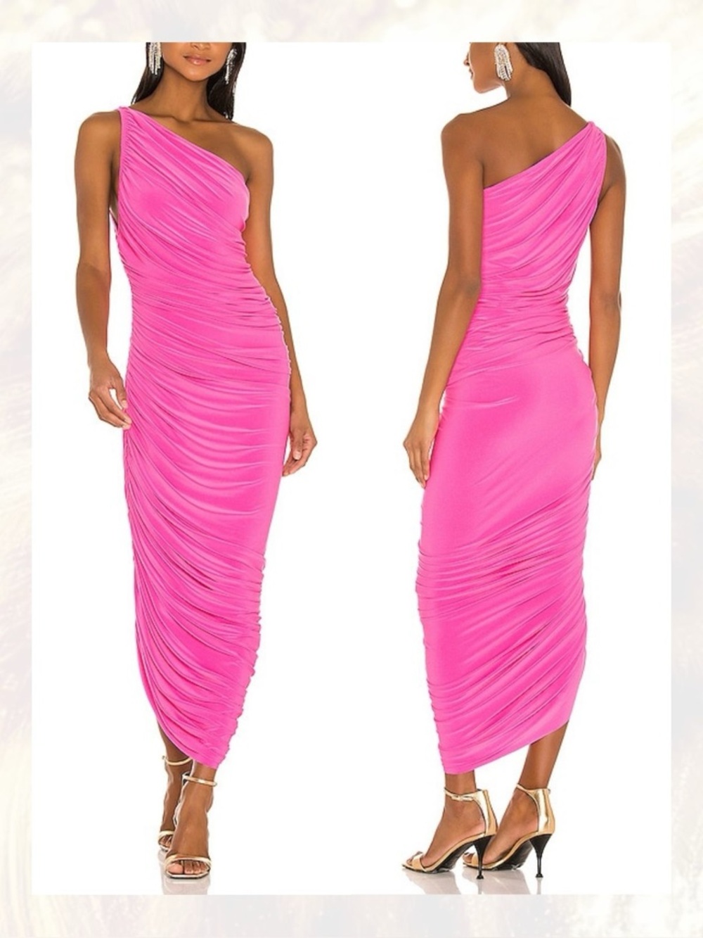 Norma Kamali Diana Gown in Orchid Pink
